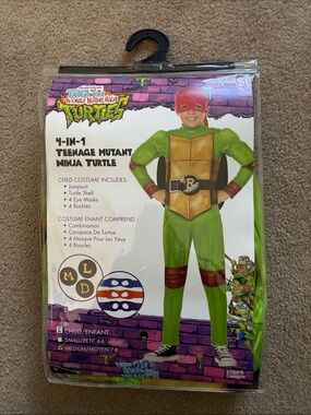 Nickelodeon Teenage Mutant Ninja Turtle 4-In-1 Costume - Size Child M (7/8)